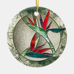 Ornement En Céramique Oiseau de l'ornement en verre d'art de paradis
