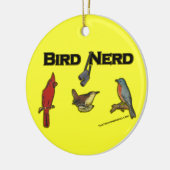 Ornement En Céramique Oiseau Nerd (Gauche)