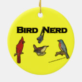 Ornement En Céramique Oiseau Nerd (Dos)