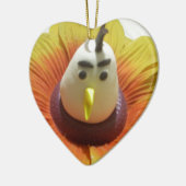 Ornement En Céramique Oiseau sculpté en Tournesol Imprimer (Gauche)