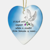 Ornement En Céramique Oiseau, visiteur de ciel (Gauche)