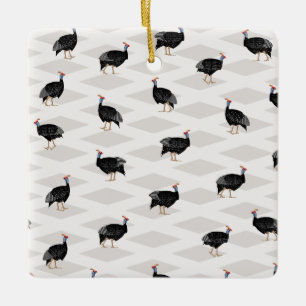 Ornement En Céramique Oiseaux de Guinée