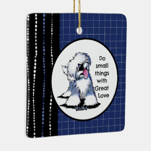 Ornement En Céramique Old English Sheepdog