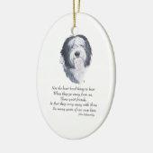 Ornement En Céramique Old English Sheepdog Rainbow Bridge (Gauche)