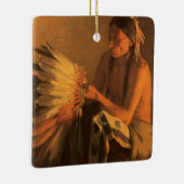 Ornement En Céramique Old War Bonnet par Joseph Henry Sharp (Droite)