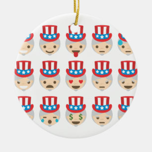 Ornement En Céramique oncle sam emoji