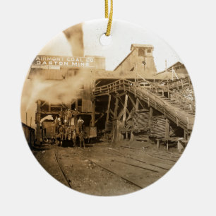 Ornement En Céramique Onde de charbon à la mine Gaston