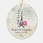 Ornement En Céramique Ooh La Paris Mariage Tour Eiffel (Gauche)