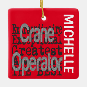 Ornement En Céramique Opérateur de grue Extraordinaire PERSONNALISÉ