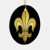 Ornement En Céramique Or Fleur de lis (Droite)