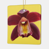 Ornement En Céramique Orchidées de Maroon I Beau Floral Rouge (Gauche)