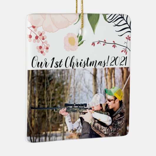 Ornement En Céramique Ordinateur XMAS personnalisé bébé rose Cosmos sur (Droite)