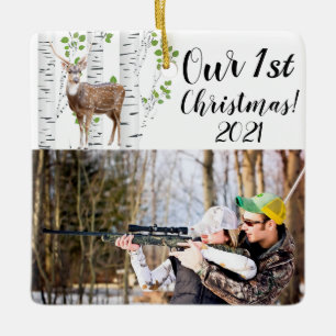 Ornement En Céramique Ordinateur XMAS personnalisé Deer Doe Buck Woodlan