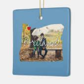 Ornement En Céramique Oregon State Photo insert and town name (Gauche)