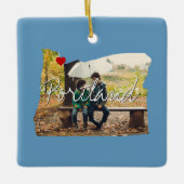 Ornement En Céramique Oregon State Photo insert and town name (Devant)