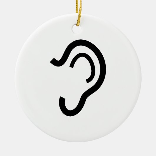 Ornement En Céramique Oreille (Devant)