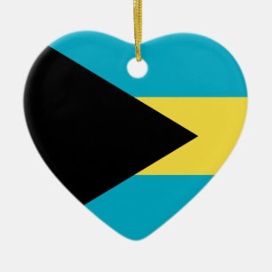 Ornement En Céramique Organisation cardiaque du drapeau des Bahamas