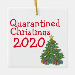 Ornement En Céramique Organisation de Noël en quarantaine en 2020