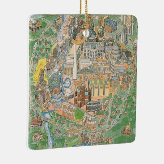 Ornement En Céramique Organisation illustrée de Washington DC (Droite)