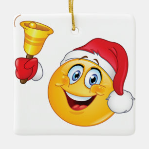 ORNEMENT EN CÉRAMIQUE **ORNAMENT DE NOËL** AVEC ÉMOJI COOL