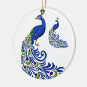 Ornement En Céramique Ornament de Noël-Peacocks (Gauche)