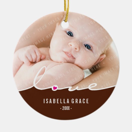 Ornement En Céramique ORNAMENT DE PHOTO :: amour diviser 7 (Devant)