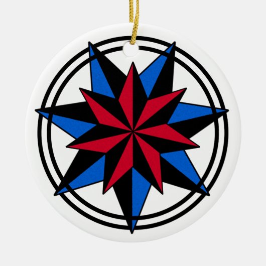 Ornement En Céramique Ornament de Seven Pointed Star (Devant)