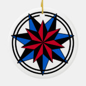 Ornement En Céramique Ornament de Seven Pointed Star (Dos)