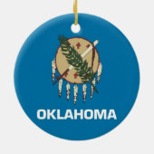 Ornement En Céramique Ornament with flag of Oklahoma (Dos)