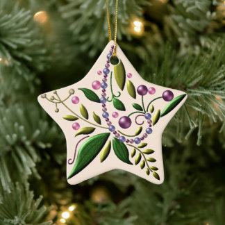 Ornement En Céramique Ornement - Céramique - Étoile toscane de Noël