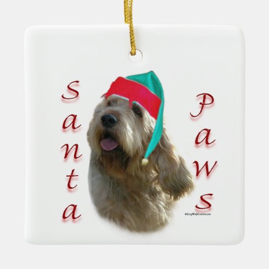 Ornement En Céramique Otterhound Père Noël Paws (Devant)