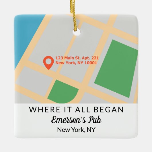 Ornement En Céramique Où tout a commencé quelques Keepsaké Noël (Devant)