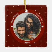 Ornement En Céramique "Our first Christmas together". personalize (Devant)