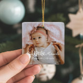 Ornement En Céramique Our Little Miracle Baby Birth Stats Photo Keepsake