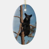 Ornement En Céramique Ours CUB dans un arbre (Droite)