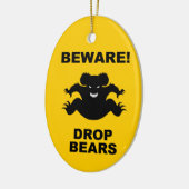 Ornement En Céramique Ours de baisse ! (Gauche)