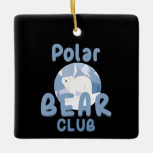 Ornement En Céramique Ours Lover Club des ours polaires