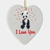 Ornement En Céramique Ours panda Valentine (Droite)