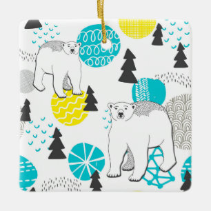 Ornement En Céramique Ours polaire