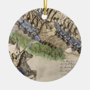 Ornement En Céramique Ouverture de la bataille du Little Big Horn (encre