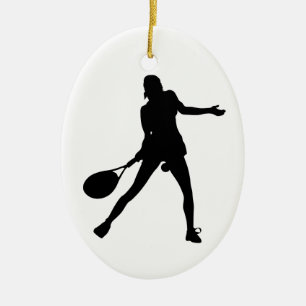 Ornement En Céramique Oval Tennis Noël Ornament pour filles