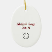 Ornement En Céramique Oval Tennis Noël Ornament pour filles (Dos)