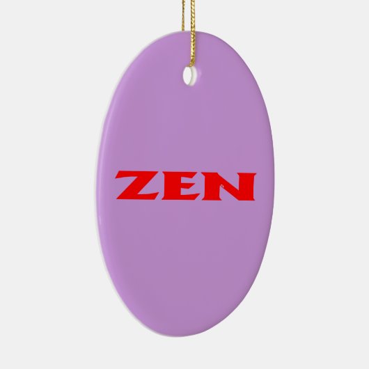 Ornement en céramique ovale lilas rouge zen (Droite)