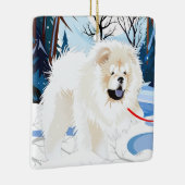 Ornement En Céramique OVER THE RIVER Cream Chow 2023 (Droite)