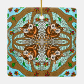 Ornement En Céramique Owl Mandala (Dos)