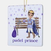 Ornement En Céramique PADEL ORNAMENT – CHARMING PADEL PRINCE in BLUE (Gauche)
