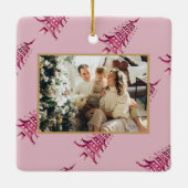 Ornement En Céramique Pagode Rouge Arbres de Noël 2-Photo Paix sur Terre (Dos)