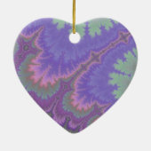 Ornement En Céramique Paisley rose et pourpre (Dos)