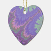 Ornement En Céramique Paisley rose et pourpre (Gauche)