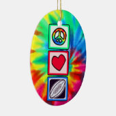 Ornement En Céramique Paix, amour, rugby (Droite)